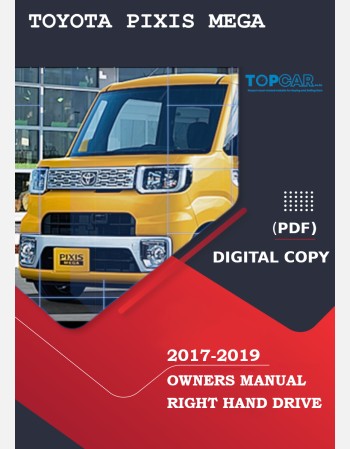 toyota pixis mega 2017 2018 2019 owners manual in english